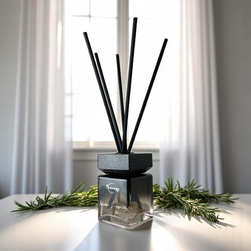Herbal Tranquility Crystal-Enhanced Reed Oil Diffuser, 100ml