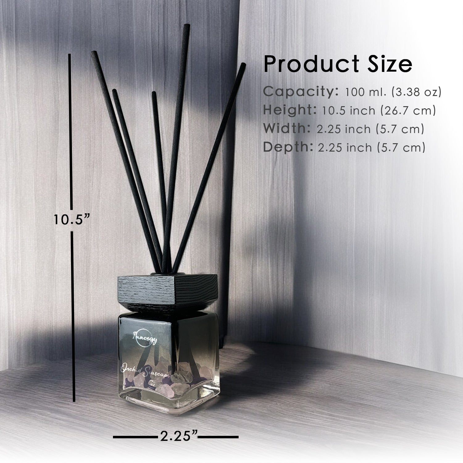 Orchid Seascape Crystal-Enhanced Reed Oil Diffuser, 100ml