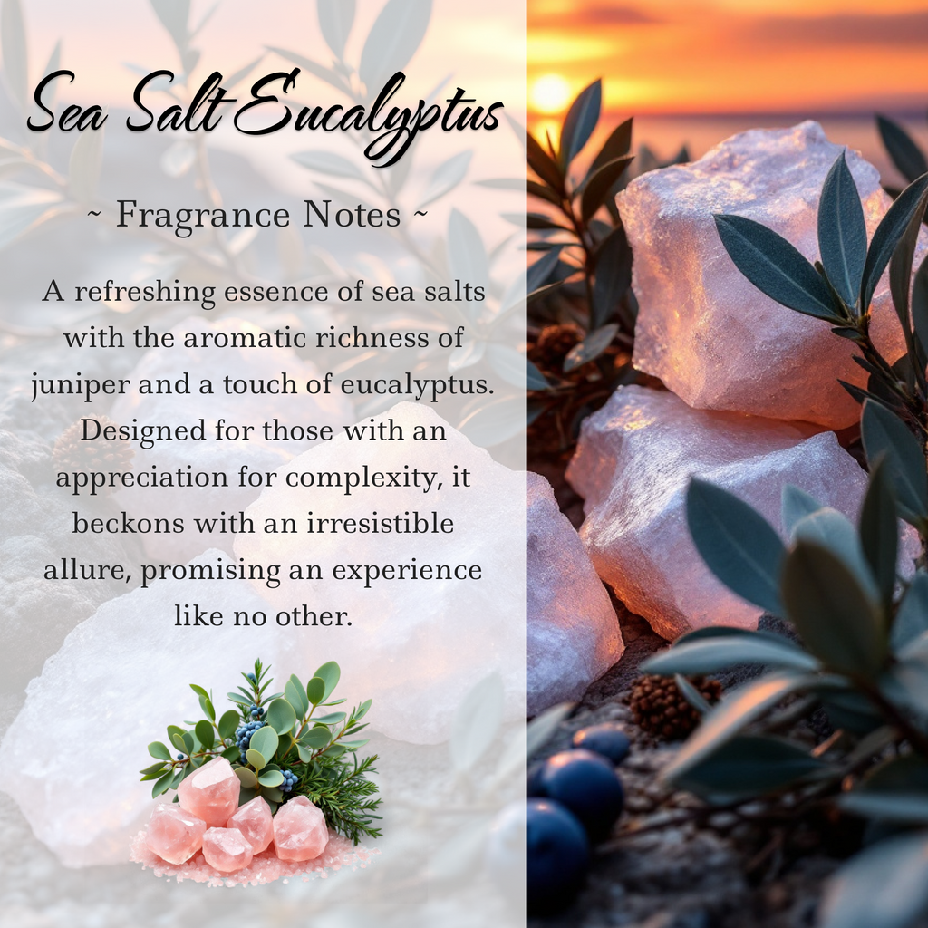 Sea Salt Eucalyptus Crystal-Enhanced Reed Oil Diffuser, 100ml