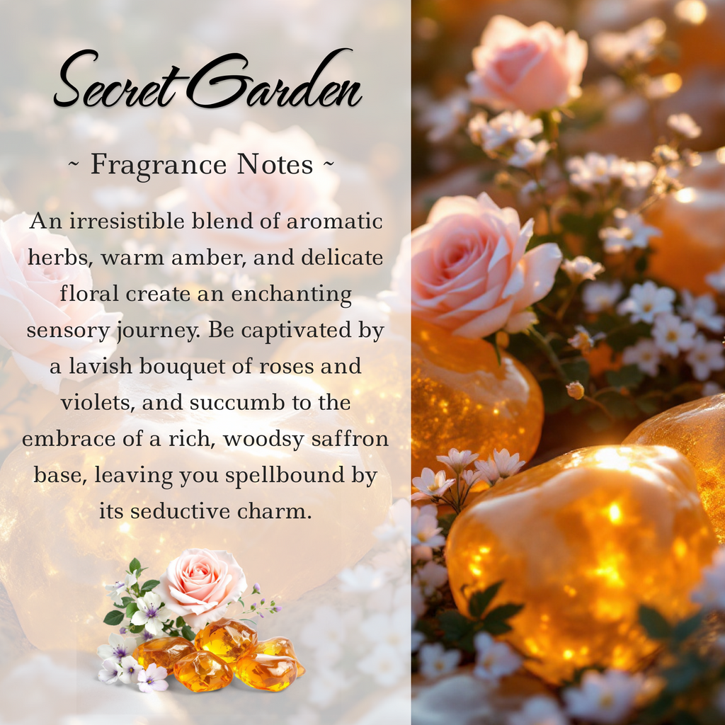 Secret Garden Crystal-Enhanced Reed Oil Diffuser, 100ml