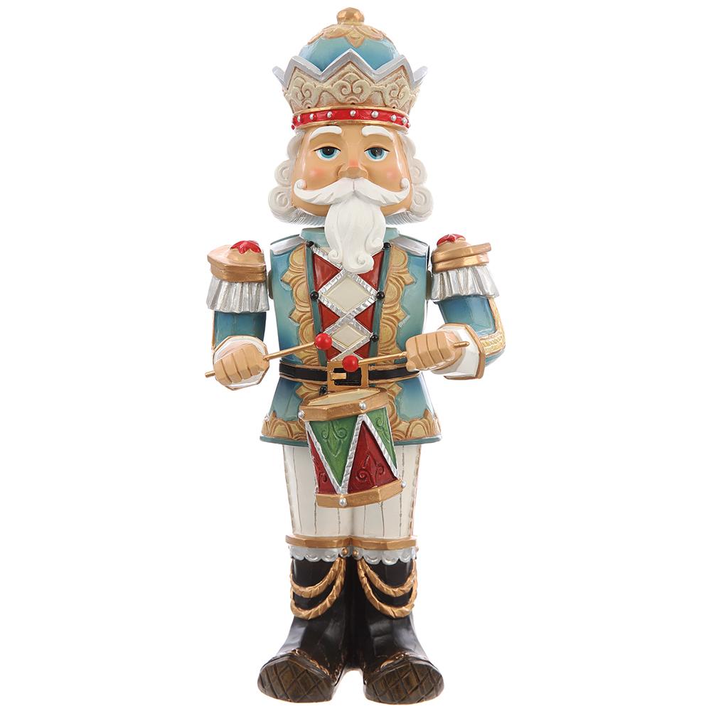 Christmas Carousel Collection - 13.5" Nutcracker With Music -  Blue