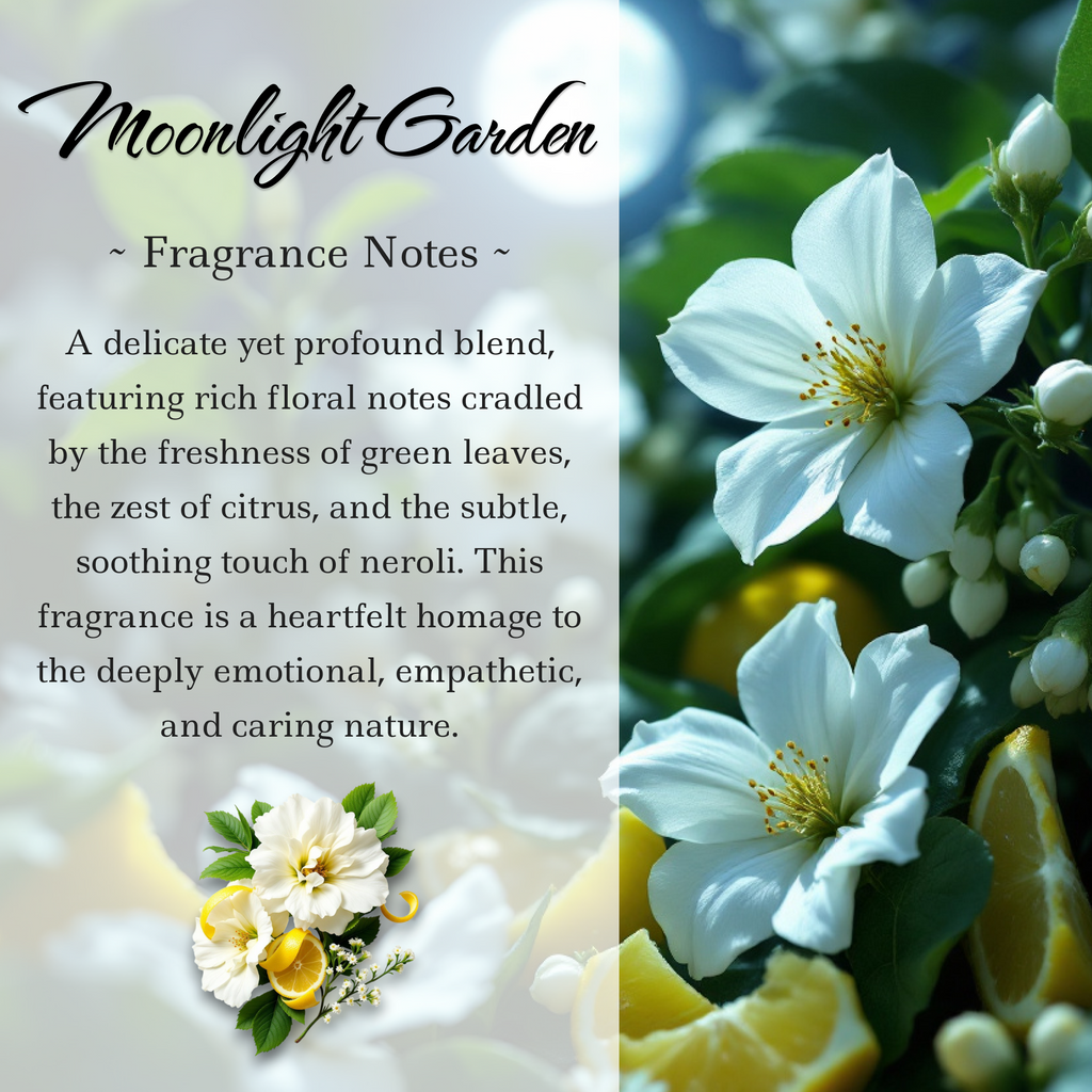 Cancer Zodiac Crystal-Enhanced Reed Oil Diffuser, Moonlight Garden Scent, 100ml